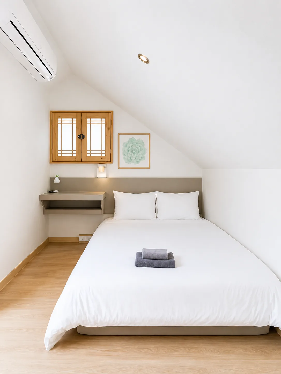 Attic bedroom in the upper house